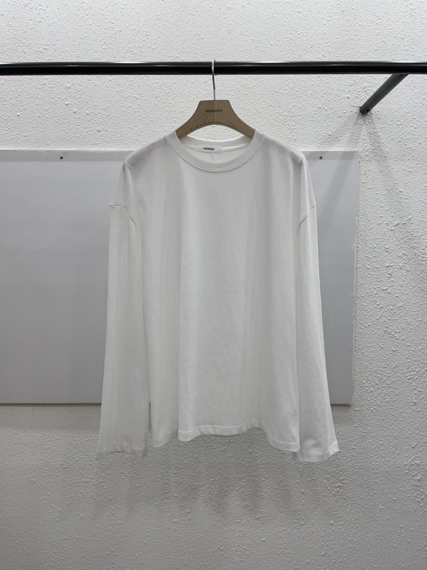 EGGPLANT東大門直郵女士新品時尚熱賣推薦職業長袖T恤褶裥EGGPLANT長袖T恤圖色1