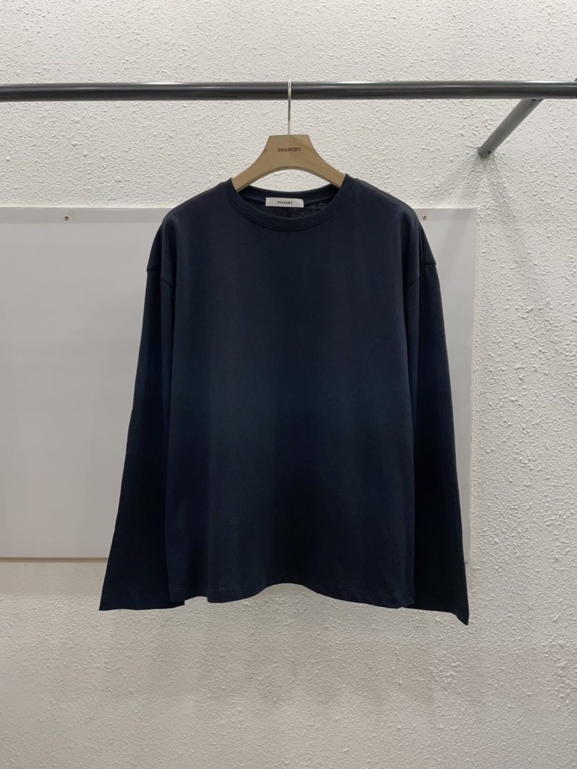 EGGPLANT東大門直郵女士新品時尚熱賣推薦職業長袖T恤褶裥EGGPLANT長袖T恤圖色3