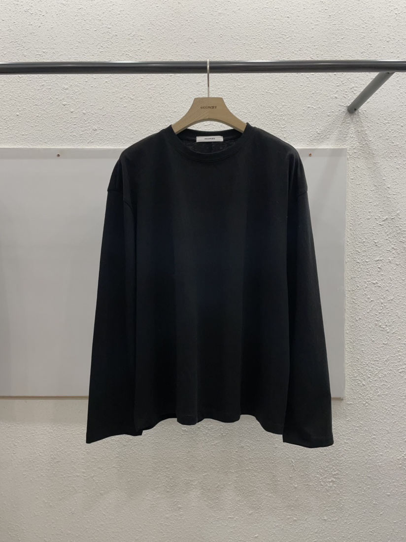 EGGPLANT東大門直郵女士新品時尚熱賣推薦職業長袖T恤褶裥EGGPLANT長袖T恤圖色4