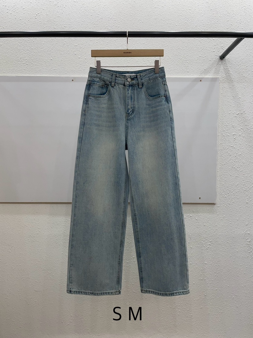 EGGPLANT東大門實拍女裝新品時尚推薦人氣真品休閑牛仔褲EGGPLANT牛仔褲圖色1