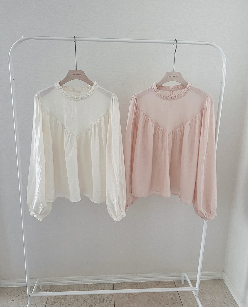 LOVE ROSIE韓國直郵女裝新品26春夏時尚襯衫蕾絲衫泡泡袖LOVE ROSIE襯衫/蕾絲衫