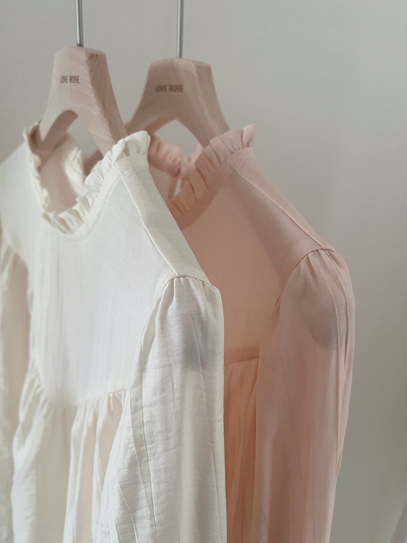 LOVE ROSIE韓國直郵女裝新品26春夏時尚襯衫蕾絲衫泡泡袖LOVE ROSIE襯衫/蕾絲衫