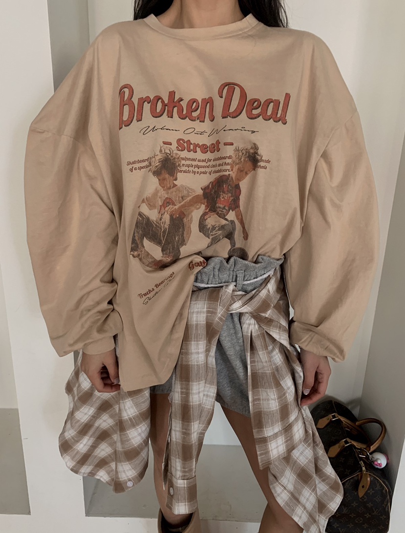 OURWAVE/OUR ROOM東大門實拍女士新品時尚職業真品長袖T恤Our Wave/Our Room長袖T恤