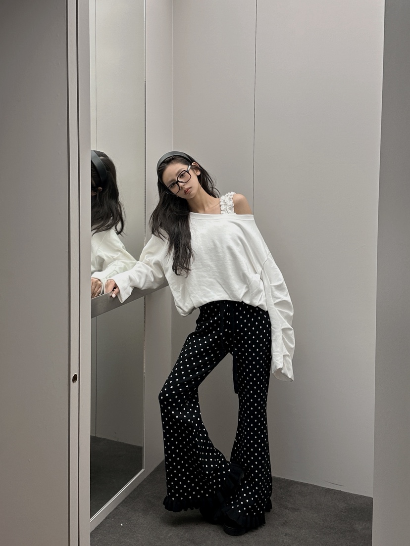 OURWAVE/OUR ROOM韓國代購女裝新款人氣真品休閑褲針織褲Our Wave/Our Room休閑褲