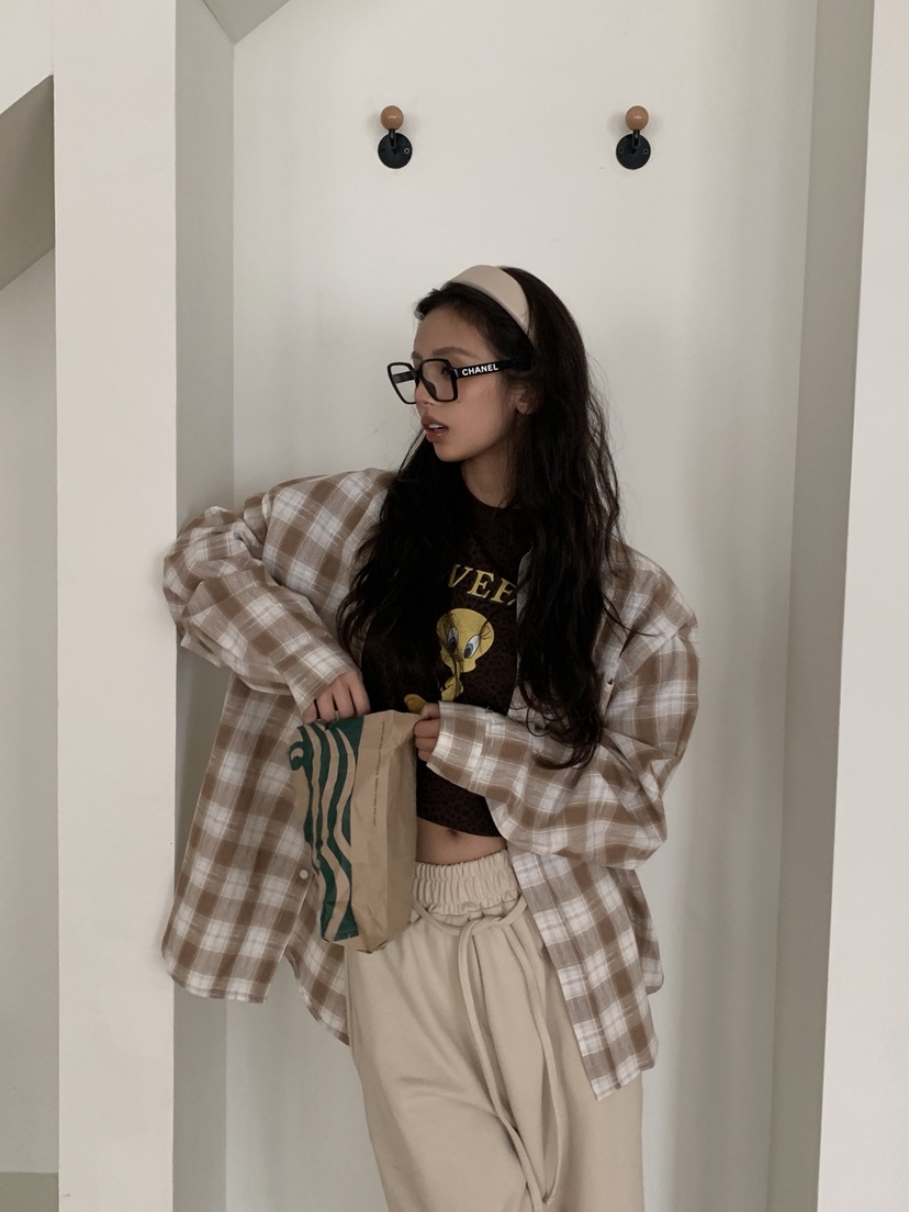 OURWAVE/OUR ROOM東大門代購女裝新品推薦襯衫蕾絲衫格子Our Wave/Our Room襯衫/蕾絲衫