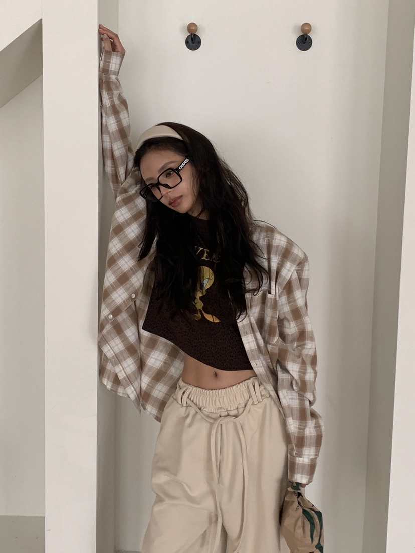 OURWAVE/OUR ROOM東大門代購女裝新品推薦襯衫蕾絲衫格子Our Wave/Our Room襯衫/蕾絲衫