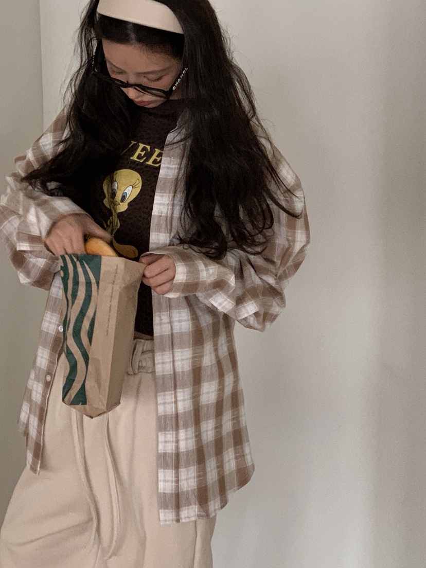 OURWAVE/OUR ROOM東大門代購女裝新品推薦襯衫蕾絲衫格子Our Wave/Our Room襯衫/蕾絲衫