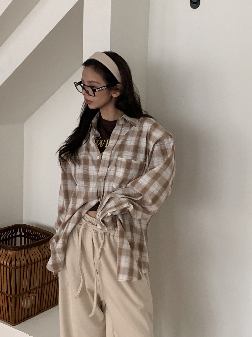 OURWAVE/OUR ROOM東大門代購女裝新品推薦襯衫蕾絲衫格子Our Wave/Our Room襯衫/蕾絲衫