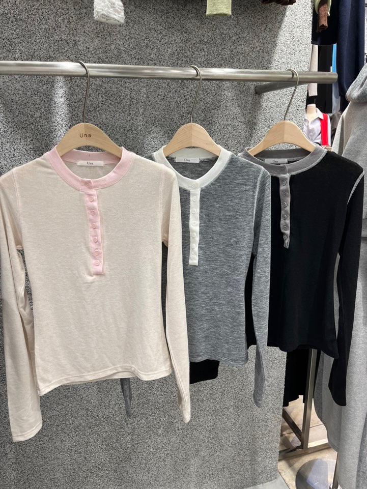 UNA/THE MAY韓國直郵女裝新品熱賣時尚推薦人氣長袖T恤THEMAY/UNA長袖T恤圖色2左二色