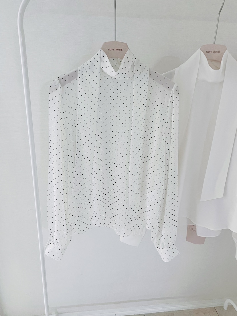 LOVE ROSIE東大門實拍女士新款推薦休閑襯衫蕾絲衫系帶高領LOVE ROSIE襯衫/蕾絲衫