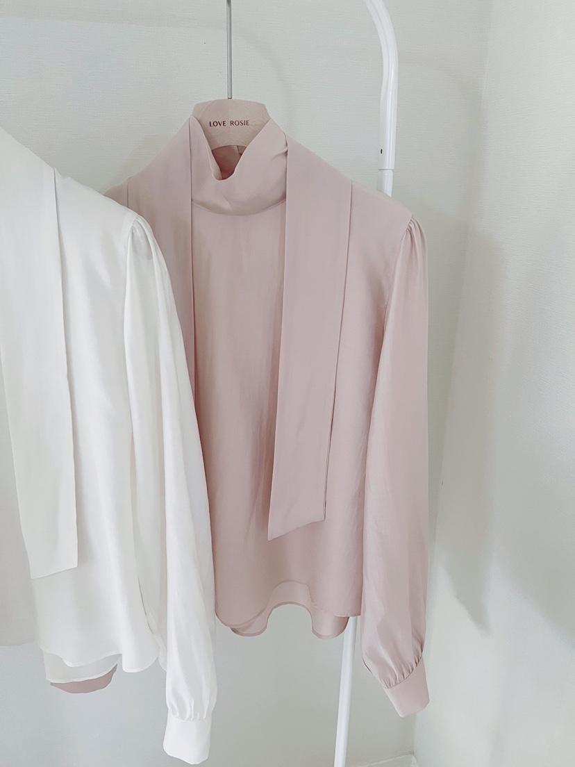 LOVE ROSIE東大門實拍女士新款推薦休閑襯衫蕾絲衫系帶高領LOVE ROSIE襯衫/蕾絲衫