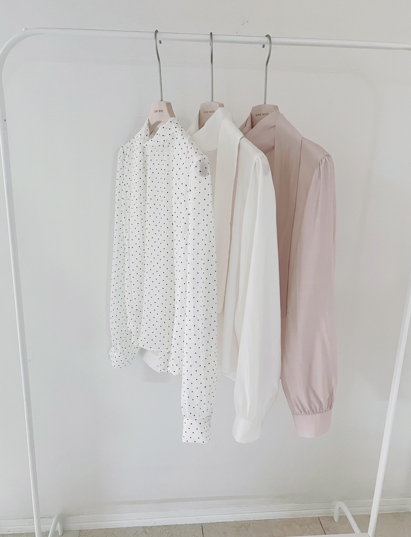 LOVE ROSIE東大門實拍女士新款推薦休閑襯衫蕾絲衫系帶高領LOVE ROSIE襯衫/蕾絲衫