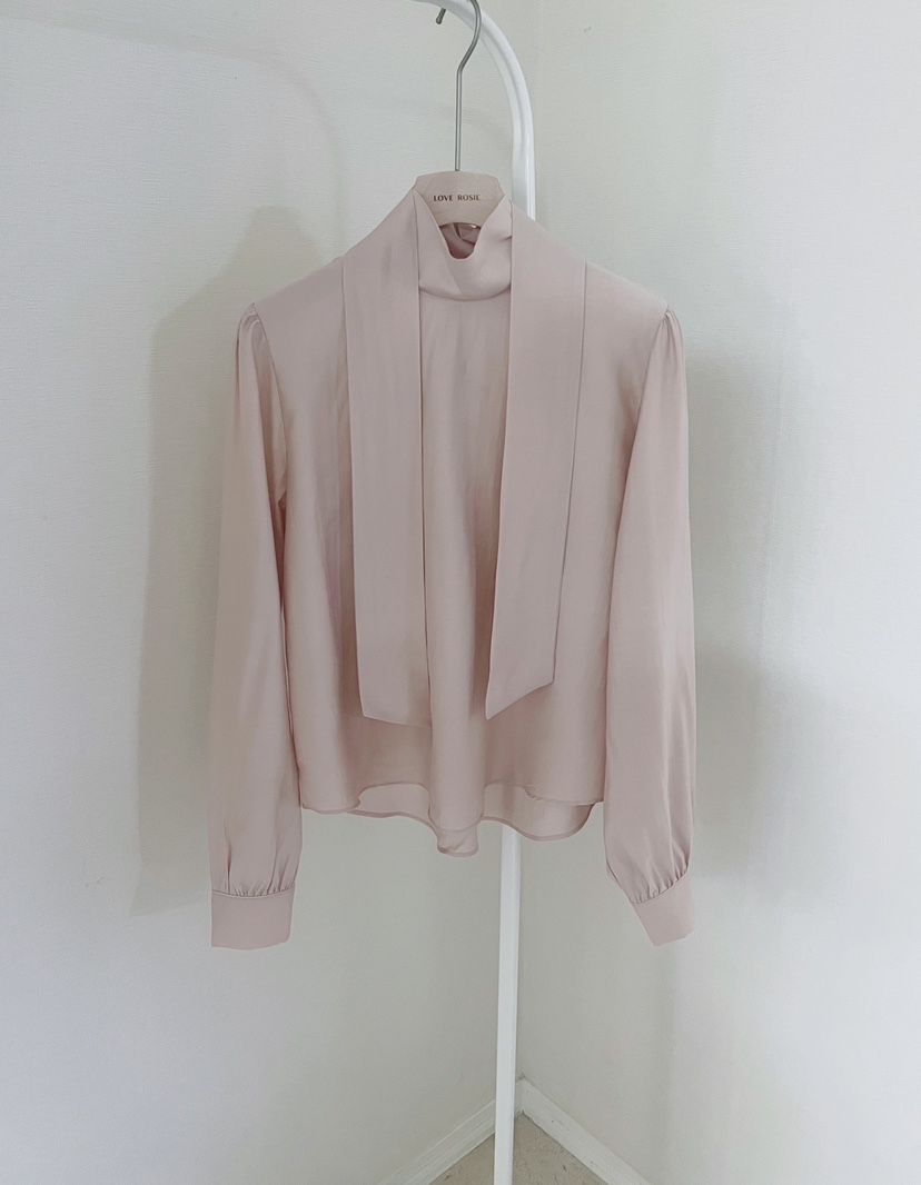 LOVE ROSIE東大門實拍女士新款推薦休閑襯衫蕾絲衫系帶高領LOVE ROSIE襯衫/蕾絲衫圖色1