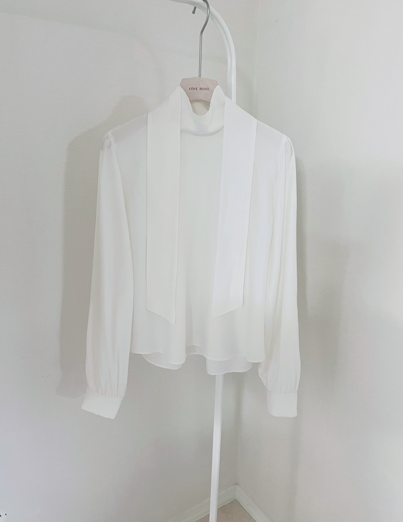 LOVE ROSIE東大門實拍女士新款推薦休閑襯衫蕾絲衫系帶高領LOVE ROSIE襯衫/蕾絲衫圖色2