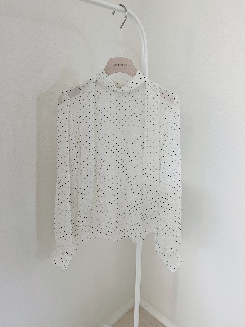 LOVE ROSIE東大門實拍女士新款推薦休閑襯衫蕾絲衫系帶高領LOVE ROSIE襯衫/蕾絲衫圖色3