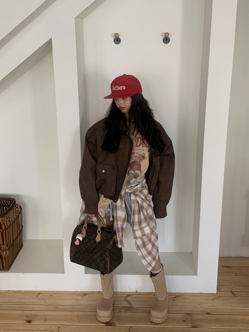 OURWAVE/OUR ROOM韓國直郵女士新品真品人氣休閑夾克麂皮Our Wave/Our Room夾克