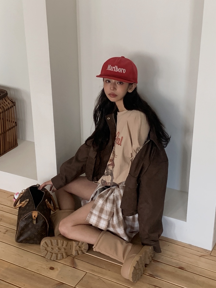 OURWAVE/OUR ROOM韓國直郵女士新品真品人氣休閑夾克麂皮Our Wave/Our Room夾克