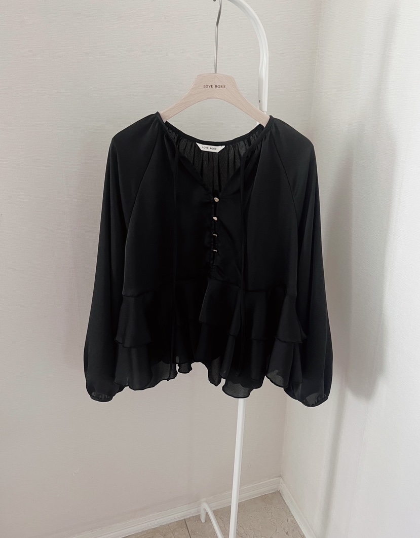 LOVE ROSIE東大門代購女士新品26春夏職業襯衫蕾絲衫荷葉邊LOVE ROSIE襯衫/蕾絲衫圖色2