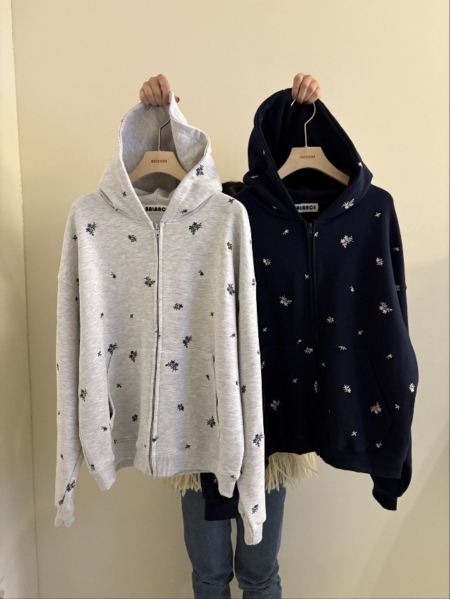 BALANCE韓國代購女士新款休閑時尚夾克連帽拉鏈衫刺繡春款BALANCE夾克