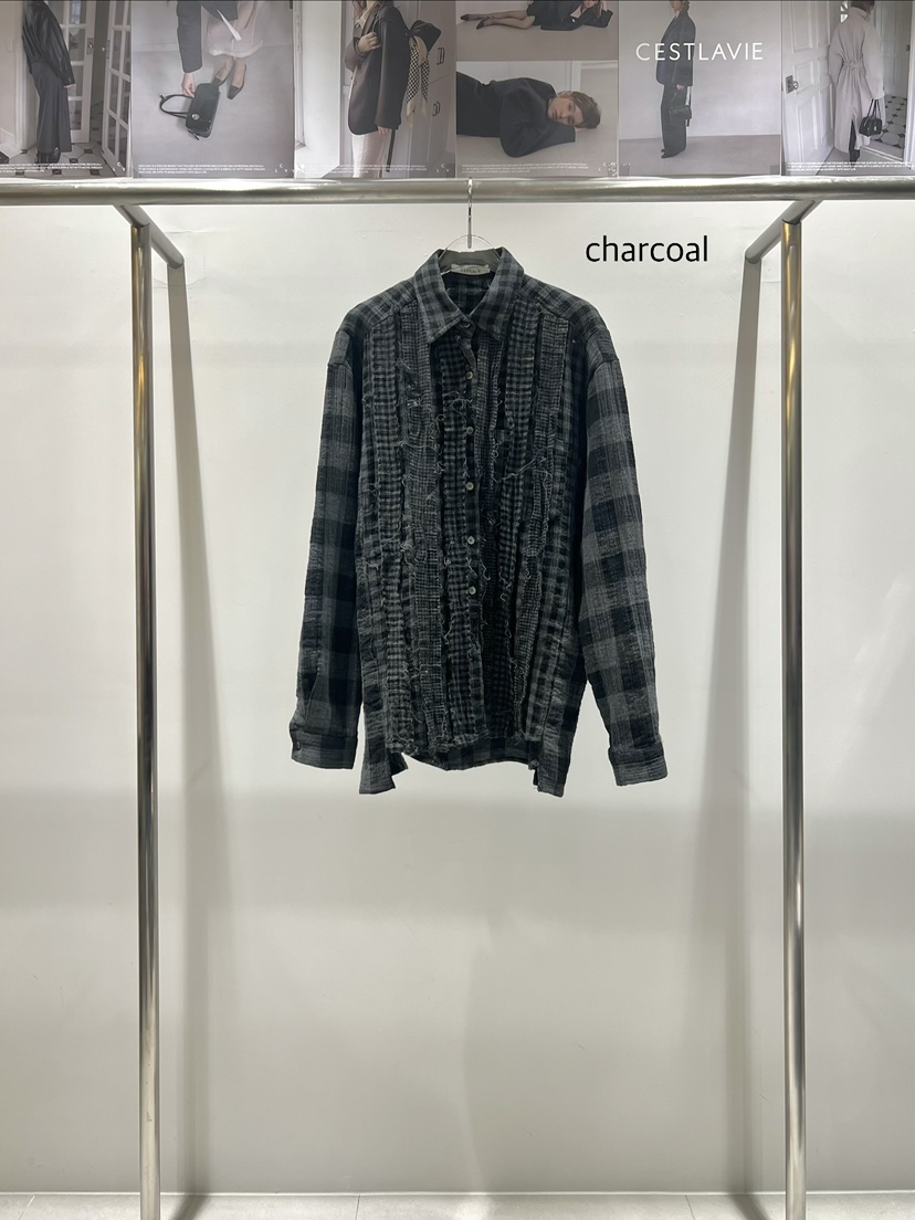 CESTLAVIE東大門直郵女裝新款26春夏人氣休閑襯衫蕾絲衫春款CESTLAVIE襯衫/蕾絲衫圖色2