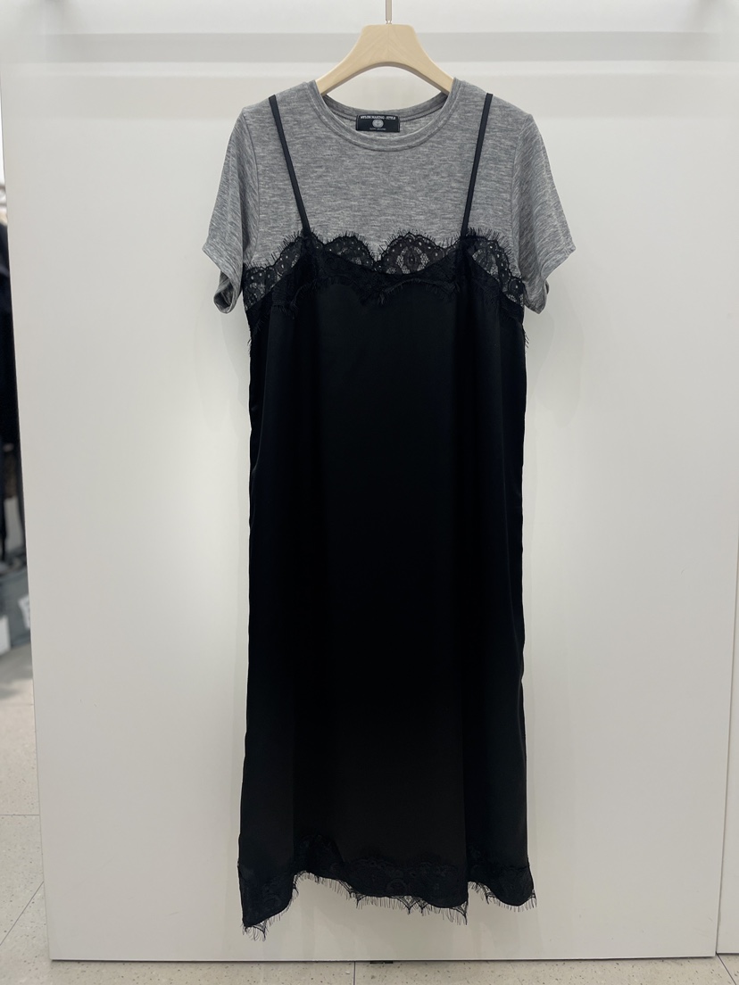 NYLON韓國代購女裝新款26春夏熱賣推薦時尚連衣裙假兩件春款NYLON連衣裙圖色2