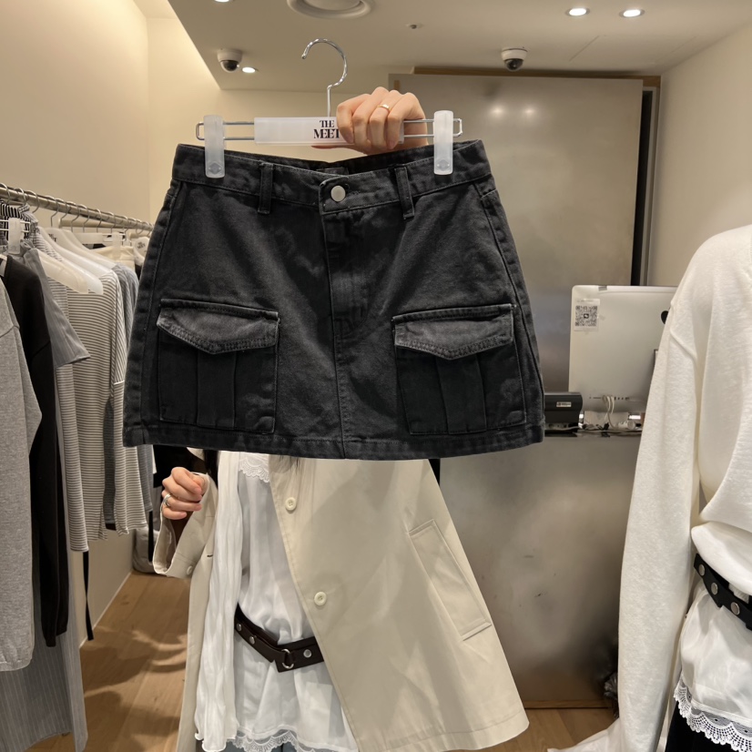 MEET ME東大門實拍女士新品26春夏熱賣人氣推薦短裙口袋MEET ME短裙圖色1