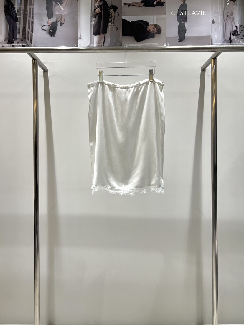 CESTLAVIE東大門代購女士新品職業半身裙中短裙春款蕾絲緞面CESTLAVIE半身裙/中短裙