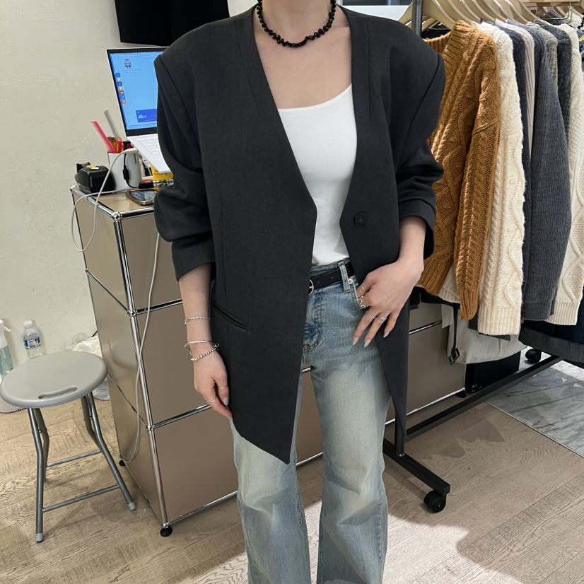 W AND J東大門實拍女士新款時尚職業熱賣休閑26春夏夾克W AND J夾克圖色2