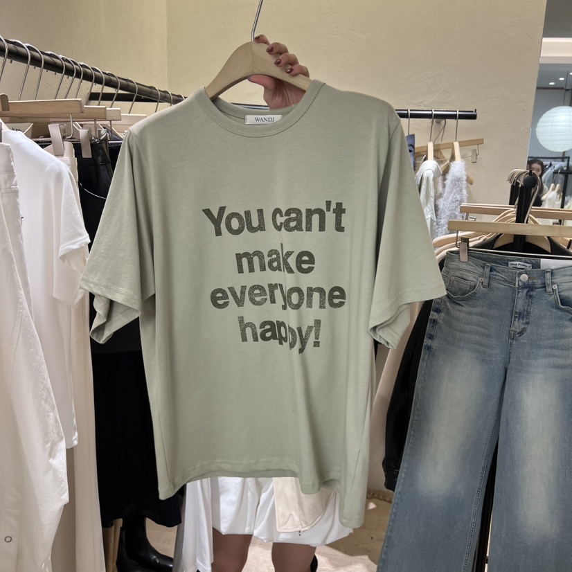 W AND J韓國代購女裝新款職業推薦真品時尚26春夏休閑T恤W AND JT恤圖色2