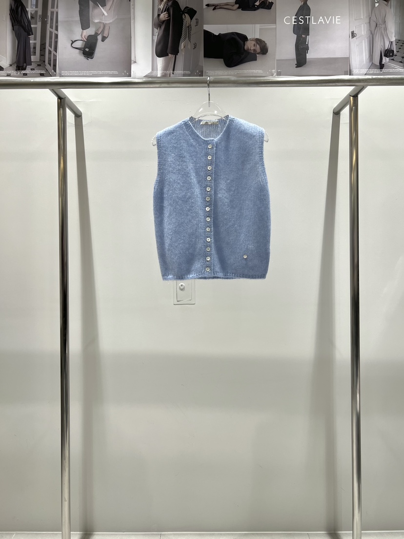 CESTLAVIE東大門實拍女士新品26春夏人氣職業馬甲羊毛衫春款CESTLAVIE馬甲圖色1