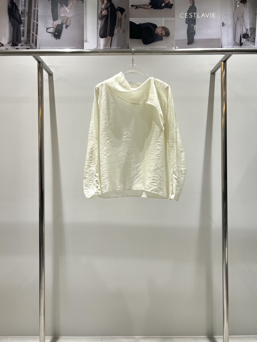 CESTLAVIE東大門實拍女裝新款熱賣休閑襯衫蕾絲衫系帶春款CESTLAVIE襯衫/蕾絲衫圖色1