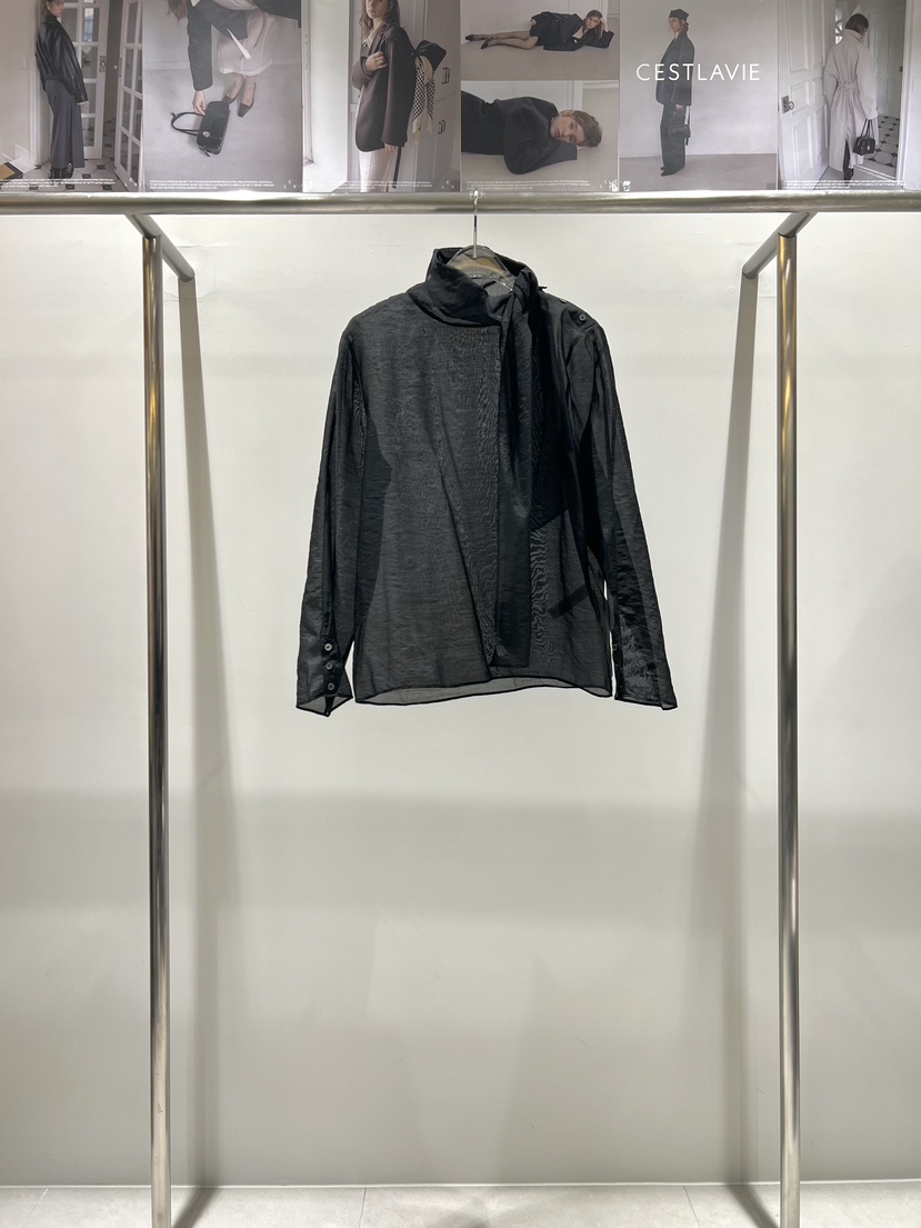 CESTLAVIE東大門實拍女裝新款熱賣休閑襯衫蕾絲衫系帶春款CESTLAVIE襯衫/蕾絲衫圖色2