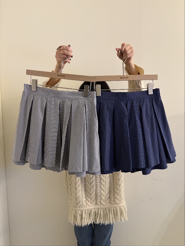 BALANCE東大門實拍女裝新品休閑時尚推薦職業裙褲春款格子BALANCE裙褲