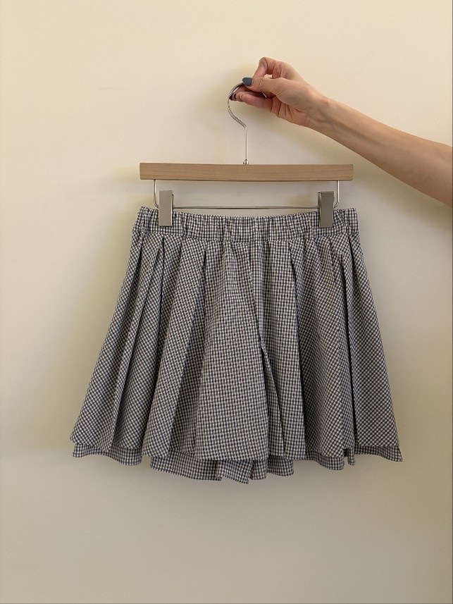 BALANCE東大門實拍女裝新品休閑時尚推薦職業裙褲春款格子BALANCE裙褲