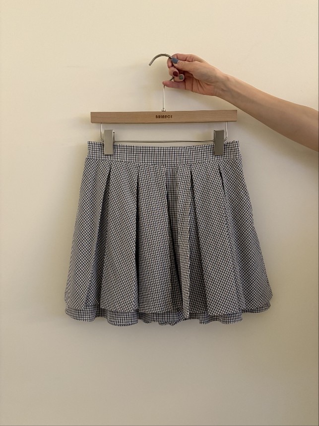 BALANCE東大門實拍女裝新品休閑時尚推薦職業裙褲春款格子BALANCE裙褲圖色1