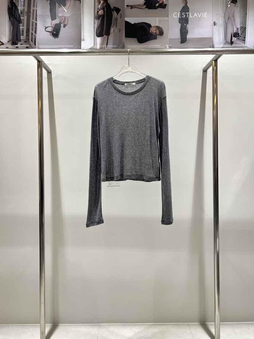 CESTLAVIE韓國代購女士新款人氣真品推薦長袖T恤天絲春款CESTLAVIE長袖T恤圖色2