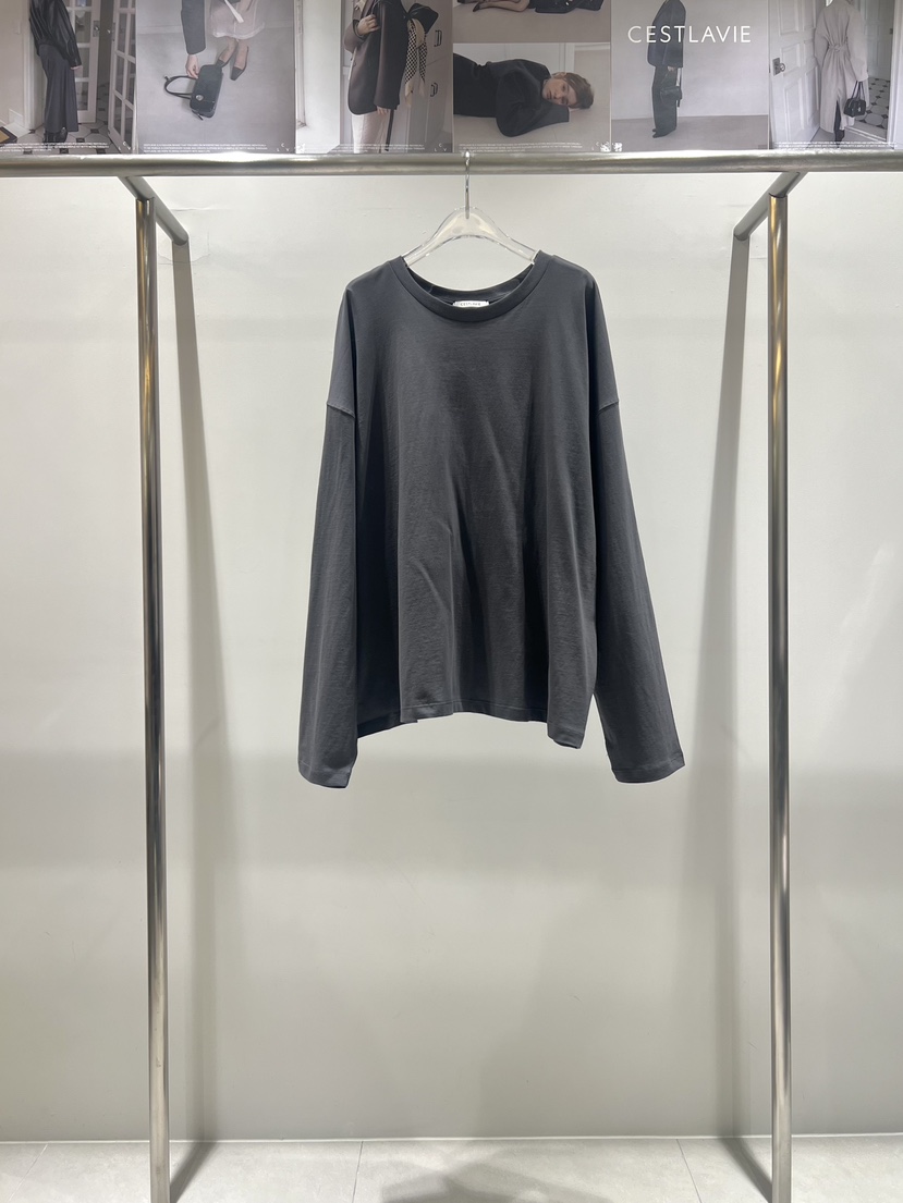 CESTLAVIE韓國直郵女士新款26春夏人氣長袖T恤春款棉質寬松CESTLAVIE長袖T恤圖色3