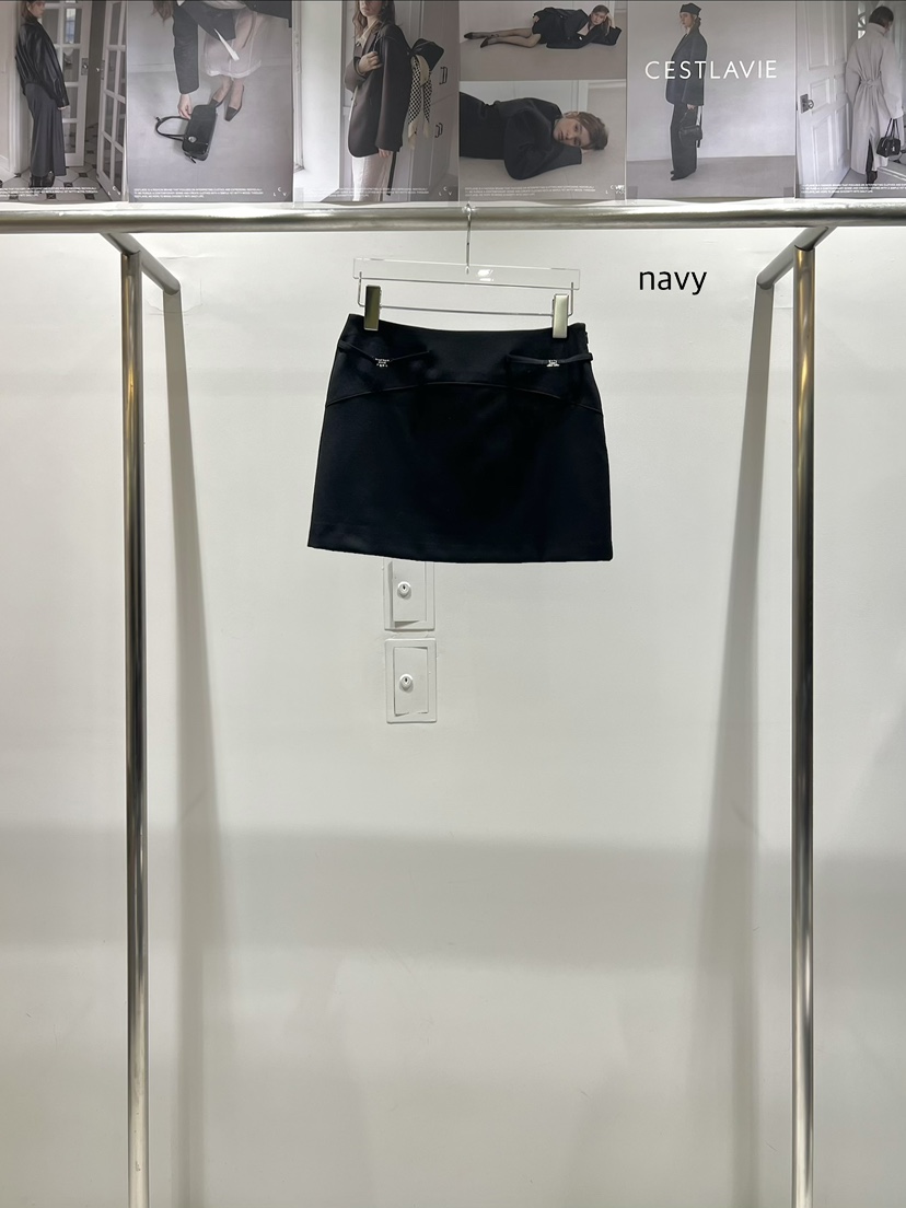 CESTLAVIE東大門實拍女士新品人氣推薦熱賣休閑時尚短裙春款CESTLAVIE短裙圖色1深藍色