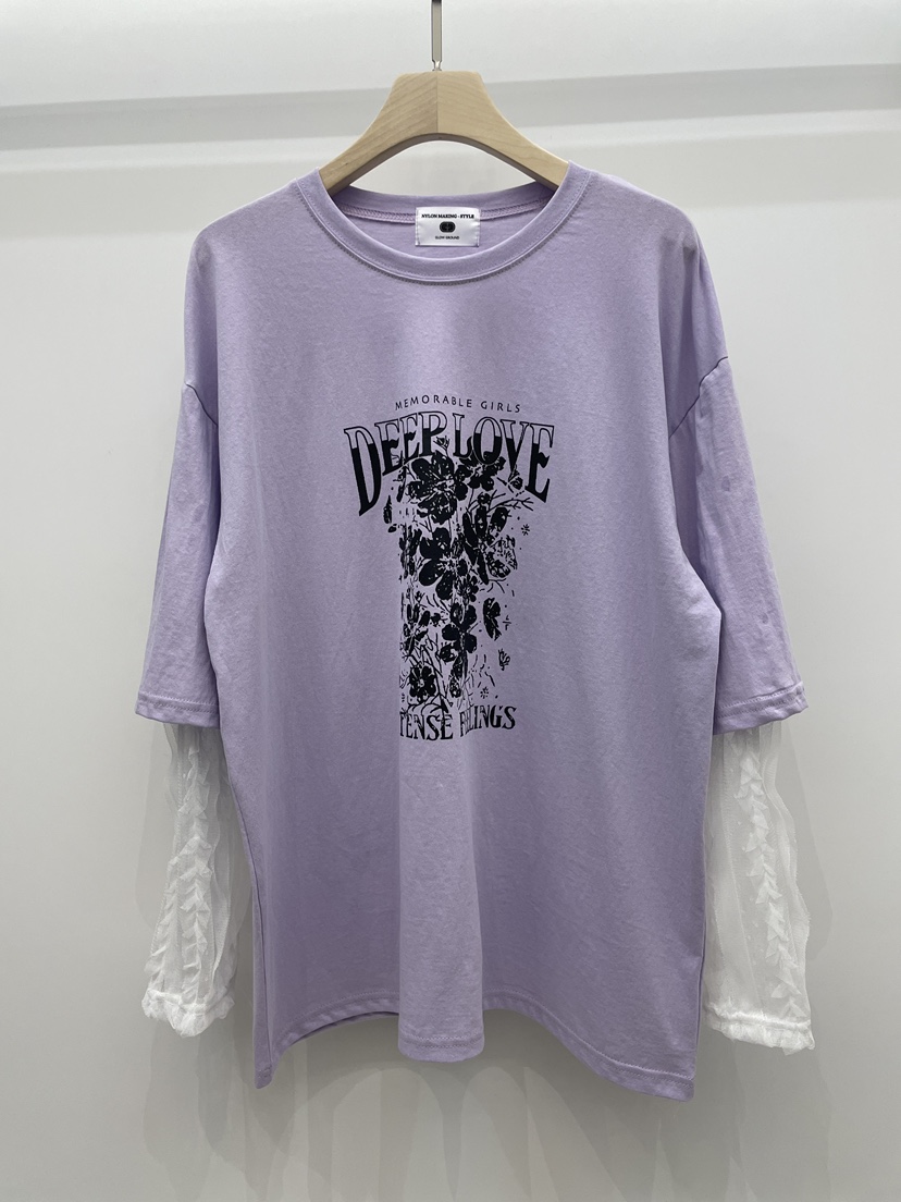 NYLON韓國代購女裝新品推薦真品休閑26春夏長袖T恤假兩件春款NYLON長袖T恤圖色2