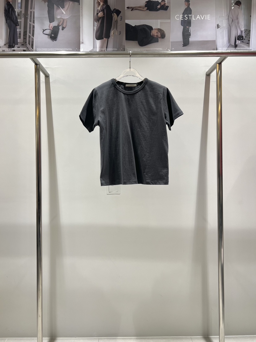 CESTLAVIE東大門代購女士新款職業熱賣推薦真品T恤春款棉CESTLAVIET恤圖色3墨色