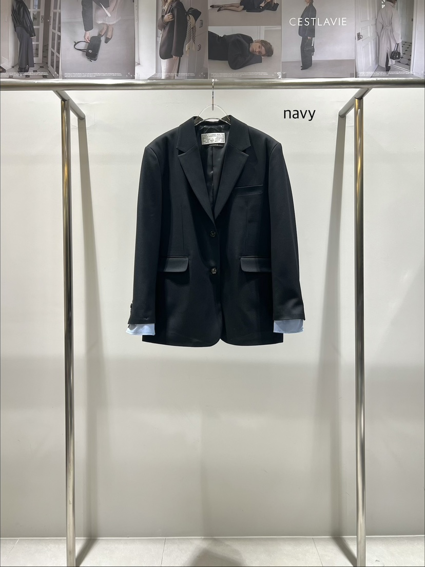 CESTLAVIE韓國直郵女裝新品時尚人氣熱賣26春夏夾克羊毛春款CESTLAVIE夾克圖色2深藍色