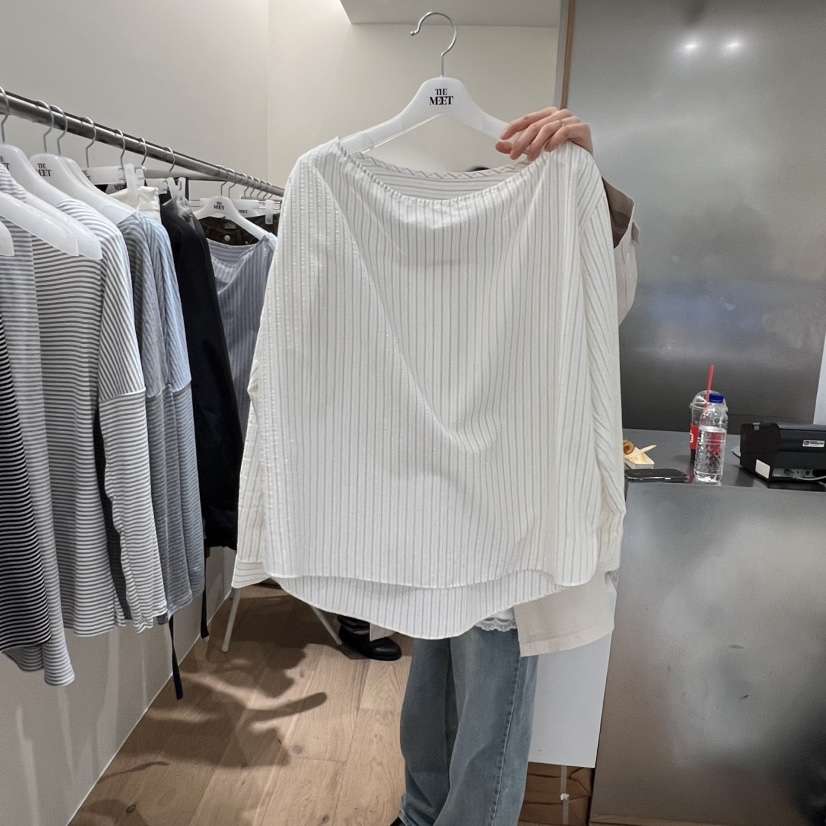 MEET ME韓國代購女裝新品熱賣真品職業人氣26春夏襯衫蕾絲衫MEET ME襯衫/蕾絲衫圖色1