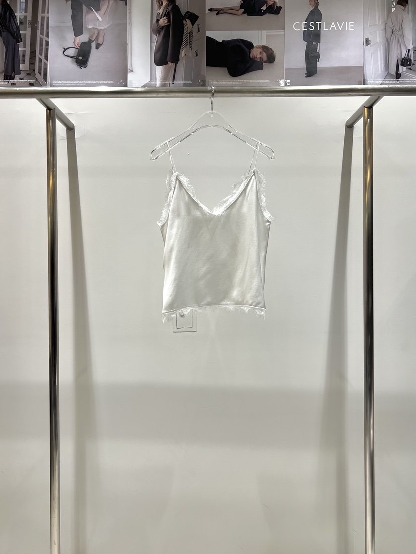 CESTLAVIE韓國直郵女裝新款26春夏推薦吊帶背心春款蕾絲緞面CESTLAVIE吊帶/背心