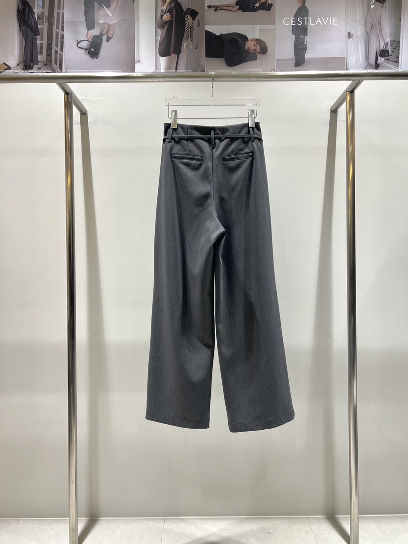 CESTLAVIE東大門代購女裝新款26春夏推薦休閑褲含腰帶春款CESTLAVIE休閑褲