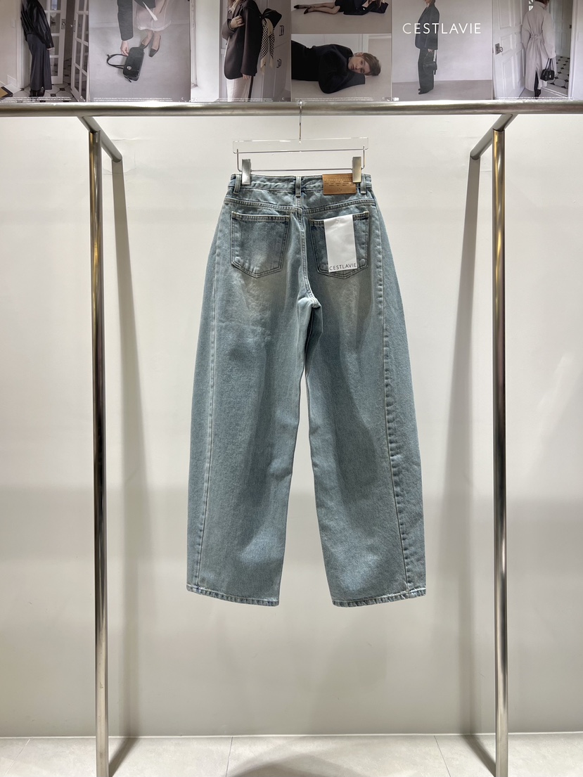 CESTLAVIE韓國代購女裝新款休閑推薦時尚人氣26春夏牛仔褲春款CESTLAVIE牛仔褲