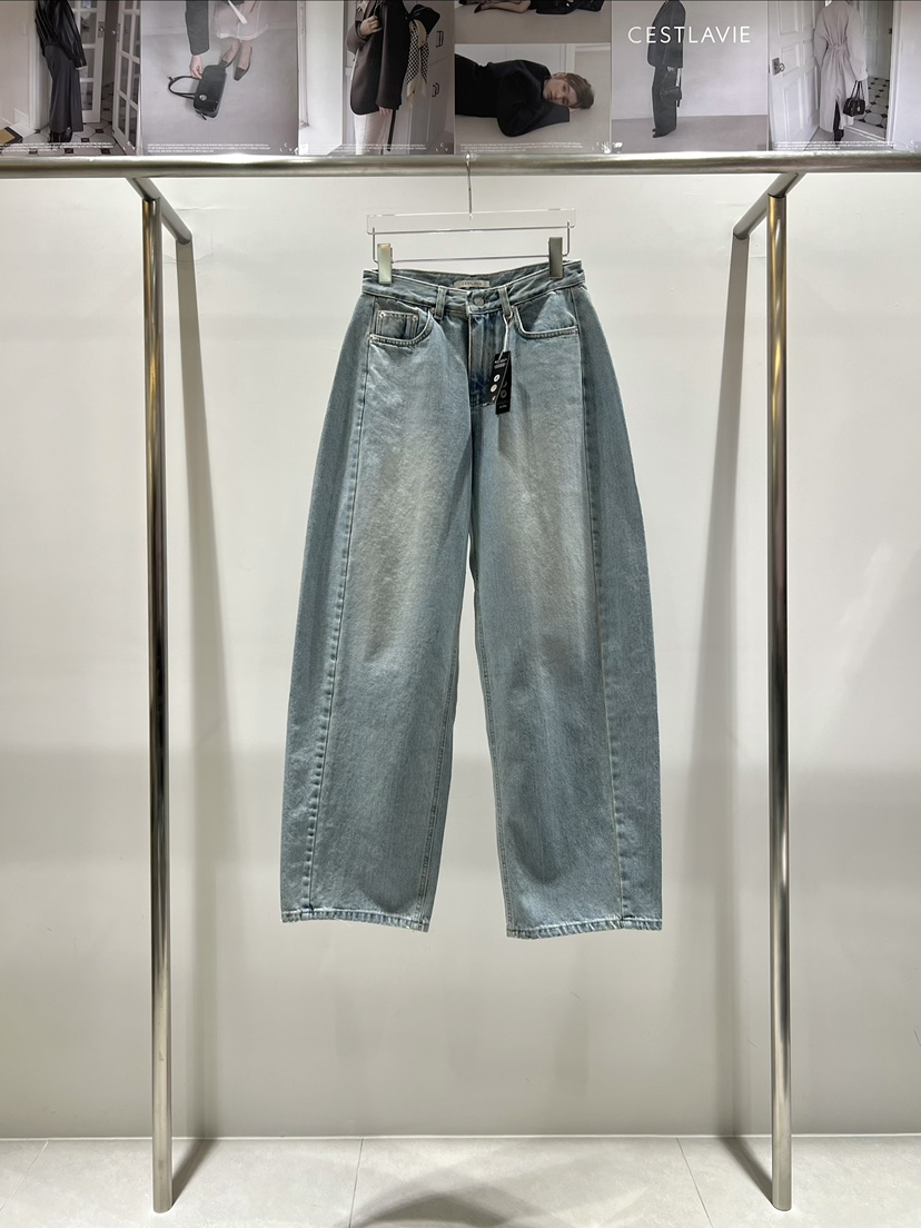 CESTLAVIE韓國代購女裝新款休閑推薦時尚人氣26春夏牛仔褲春款CESTLAVIE牛仔褲圖色1