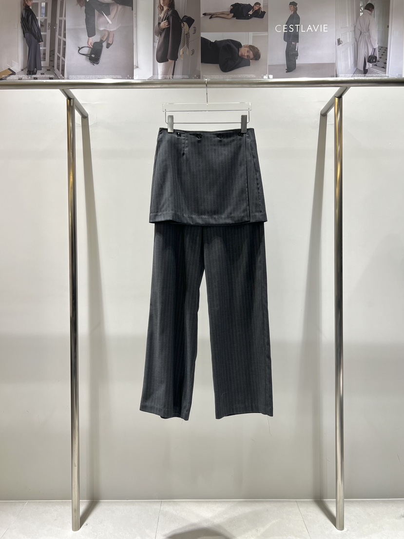CESTLAVIE韓國直郵女士新品人氣26春夏休閑時尚職業裙褲春款CESTLAVIE裙褲圖色1灰色