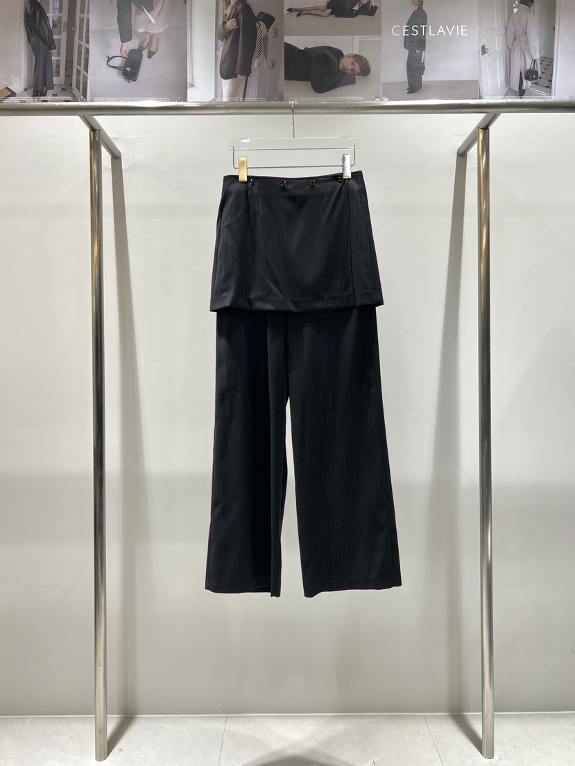 CESTLAVIE韓國直郵女士新品人氣26春夏休閑時尚職業裙褲春款CESTLAVIE裙褲圖色2黑色