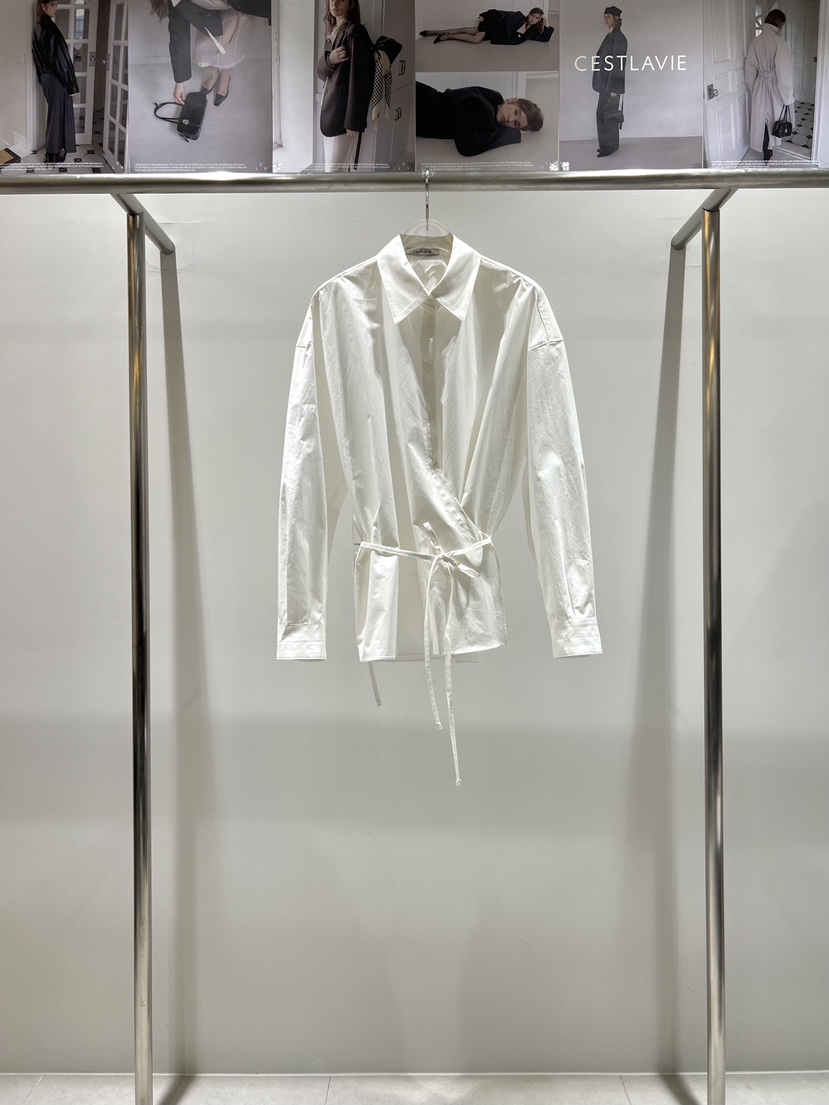 CESTLAVIE東大門直郵女裝新品職業26春夏襯衫蕾絲衫春款棉CESTLAVIE襯衫/蕾絲衫圖色1