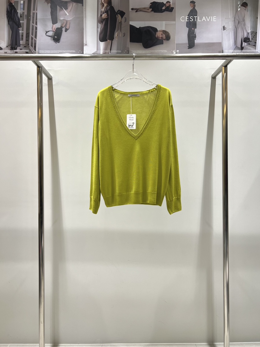 CESTLAVIE韓國直郵女裝新款職業26春夏推薦針織衫V領春款CESTLAVIE針織衫圖色1
